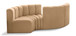 Arc - Velvet 4 Piece Curved Modular Sofa