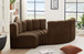Arc - Velvet 4 Piece Curved Modular Sofa