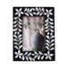 4" X 6" Mother Of Pearl Inlay Vine Photo Frame - Black