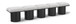 Pavilion - 5 Piece Modular Bench With Black Base