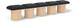 Pavilion - 5 Piece Modular Bench With Natural Base