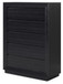 Londer - Black - Five Drawer Chest