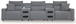 ModMax II - Salt And Pepper - Reclining Sectional
