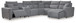 Modmax - Salt And Pepper - Reclining Sectional
