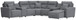 Modmax II - Reclining Sectional - Salt And Pepper