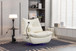 270 Swivel Glider Recliner Chair, Power Recliner Rocking Chair, USB Port Charge For Nursery Chair With Atmosphere Lamp For Living Room Bedroom Apartment