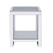 Noralie - End Table With Open Storage Compartment - Clear Glass, Mirrored & Faux Diamonds