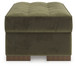 Caspian-Town - Olive - Oversized Accent Ottoman