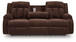 Free Wake - Chocolate - Reclining Power Sofa With Drop Down Table