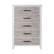 Backroads - 5 Drawer Chest - White