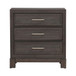 Modern Edge - Nightstand With Charging Station - Brown