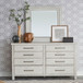 Modern Farmhouse - 4 Piece Bedroom Set (California King Platform Bed, Dresser & Mirror, Chest) - White