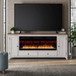 Fireplace TV Consoles - 80" Fireplace TV Console - Brown
