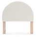 Arloster - White / Tan - Full Upholstered Panel Headboard