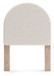 Arloster - White / Tan - Twin Upholstered Panel Headboard