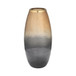 18" Glass Vase With Metal Ring - Bronze