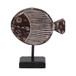 11" Hight Fish On Stand - Gray