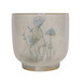 5" Blue Flowers Planter - Ivory/Blue