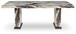 Jeshina - Dark Brown / Beige - Dining Table