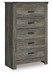 Frandern - Gray - Five Drawer Chest