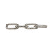 Pierced Metal Chain Link Object - Silver