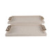 16" / 20" Marquis Trays With Aluminium Hardware (Set of 2) - Ivory