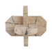 Gorda Large Crackle Travertine Knot - Ivory