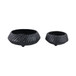 11" / 15" Tapered Ecomix Bowls With Lines (Set of 2) - Black