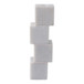 8" Stacked Cube Marble Taper Holder - White
