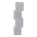 10" Stacked Cube Marble Taper Holder - White