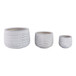 6" / 9" / 11" Ribbed Planters (Set of 3) - White