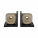 Flowood Quartz Resin Bookends (Set of 2) - Gray / Black