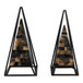 13" / 12" Carlisle Small Pyramids (Set of 2) - Black / Dark Brown