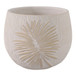 8" Pampas On Rounded Planter - Ivory