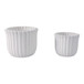 6" / 8" Fluted Planters (Set of 2) - White