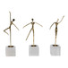 Artemis Selenite And Metal Dancing Statuar (Set of 3) - Gold