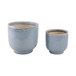 6" / 8" Reactive Glazed Planters (Set of 2) - Blue