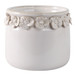 6" Floral Ceramic Applique Planter - Ivory