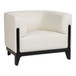 Estair Fabric And Wood Chair - Ivory
