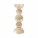 10" Bubble Crystal Candle Holder With Taper - Light Brown