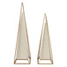 26" / 21" Carlisle Large Pyramids (Set of 2) - Gold / White