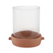 12" Terracotta Hurricane Pillar Holder - Natural