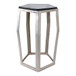 Hettinger Small Accent Table - Pearl Silver / Black