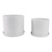 10" / 12" Daisy Flower Planter (Set of 2) - White
