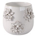 Flower Bunches Applique Planter - Ivory
