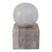 4" Ball On Cube Marble Taper Holder - Multi