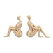 Resin Lady Bookends (Set of 2) - Gold