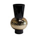 Glass 10" Totem Vase - Black/Gold
