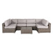 Seating Set With Cushions Handcrafted Wicker Design
