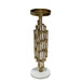 14" Contemporary Candle Holder - Gold